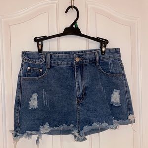 Shein shorts, real denim!